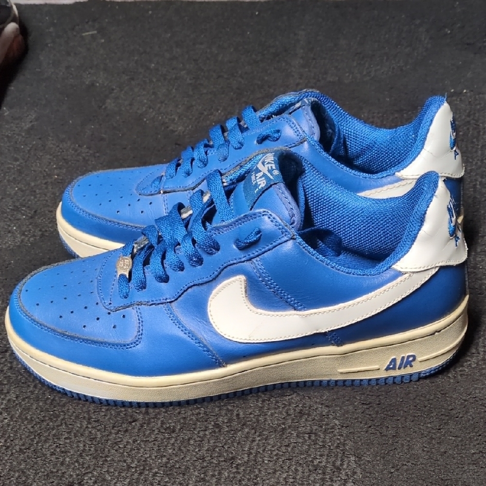 Nike Air Force 1 Blue and White Sneakers Classic Design